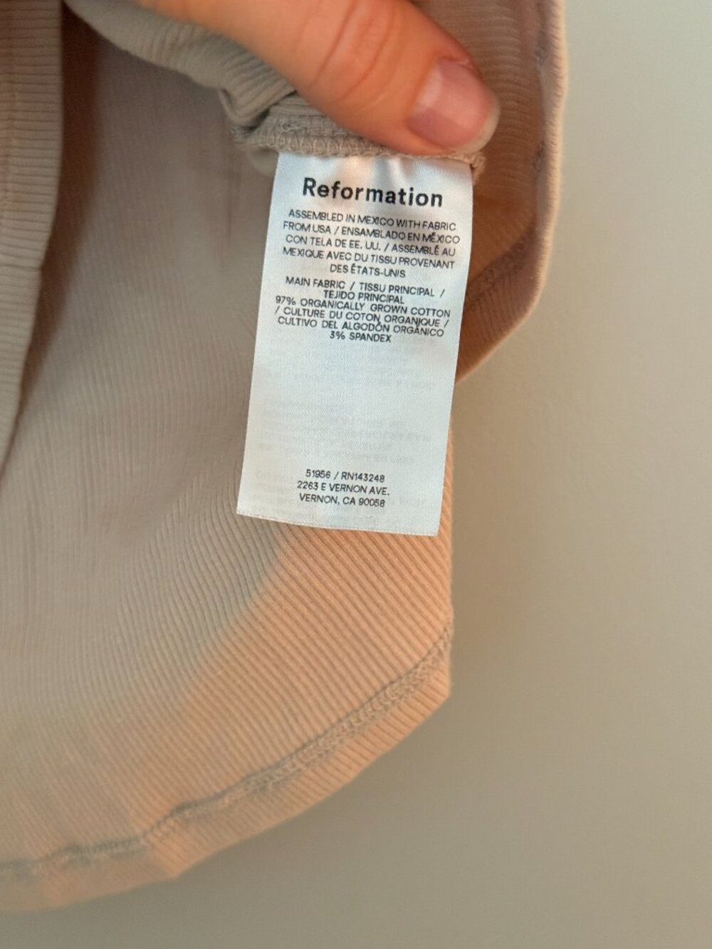 Reformation Tan Tee - Picture 4 of 4